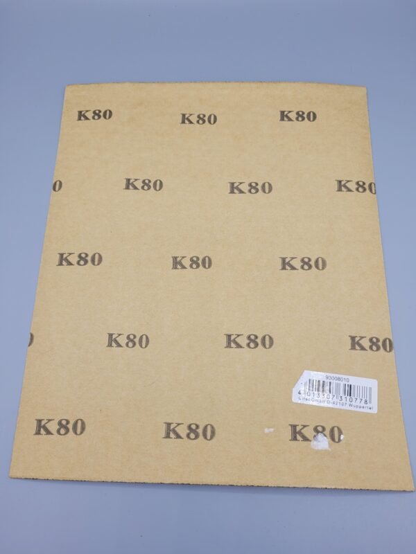 Alu-Oxyd-Schleifpapier 230mm x 280mm K80  1 Bogen – Bild 2